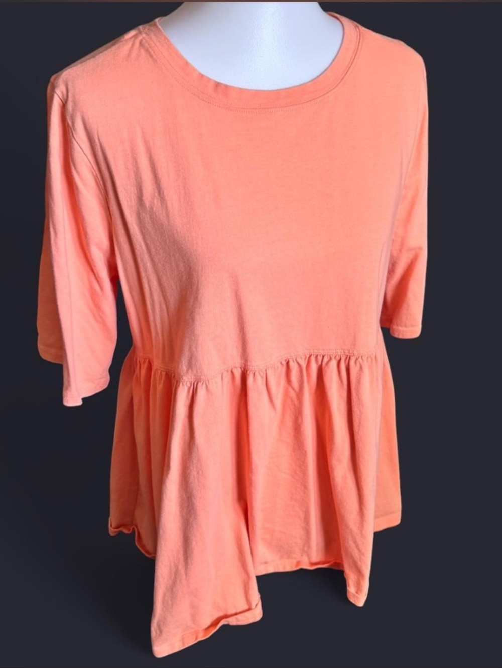 Zenana Outfitters Peplum Tunic in Coral